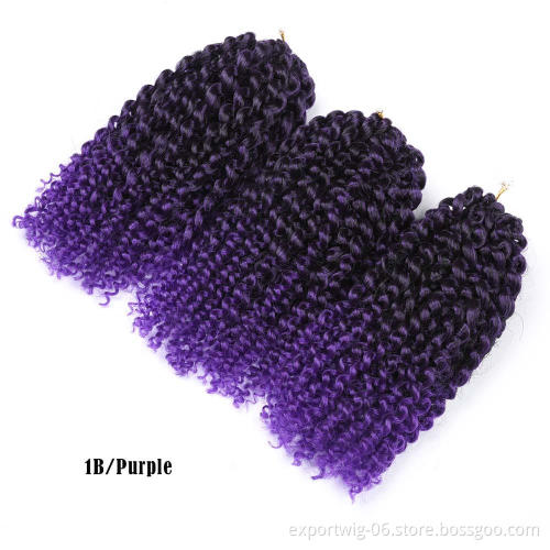 Crochet Braid Hair 8inch Synthetic African Wholesale Kinky Curly Hair Extensions Cheap Crochet Curly Braids Hair